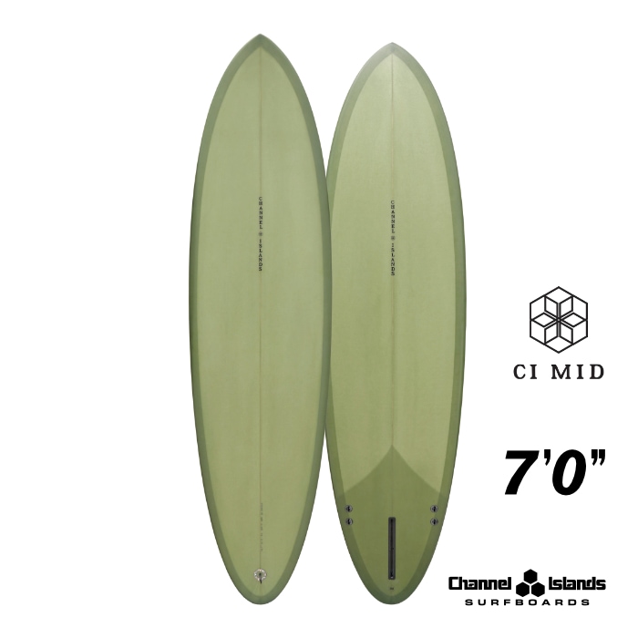 アルメリック チャネルアイランズ CI MID 7‘0 ミッドレングス フィン付 店頭受取可】 アルメリック サーフボード ミッドレングス