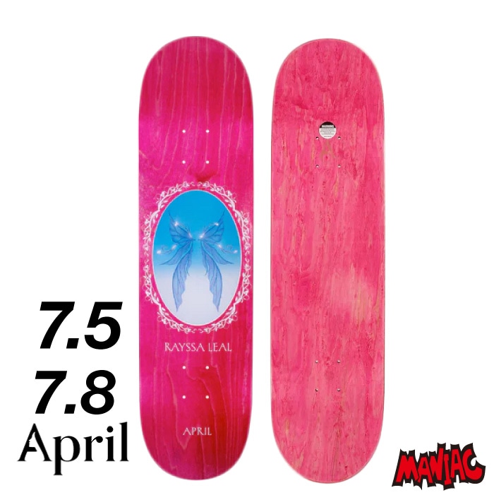 【KIDS用】APRIL - RAYSSA LEAL - SLINKY 7.5” スケボー デッキ スケートボード APRIL エイプリル RAYSSA LEAL 7.5 スケートボード