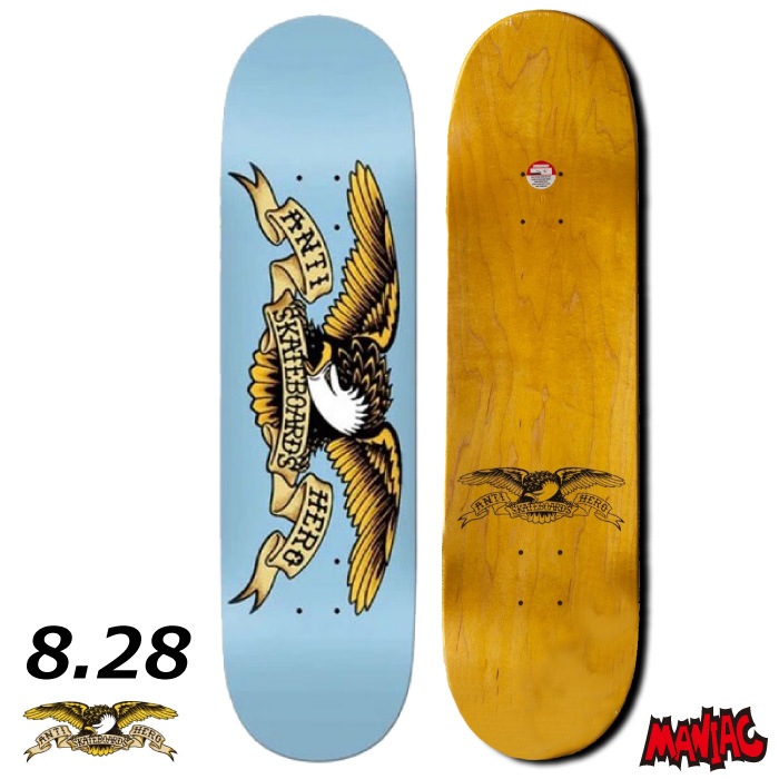 Antihero Classic Eagle Skateboard Deck Orange 9.0