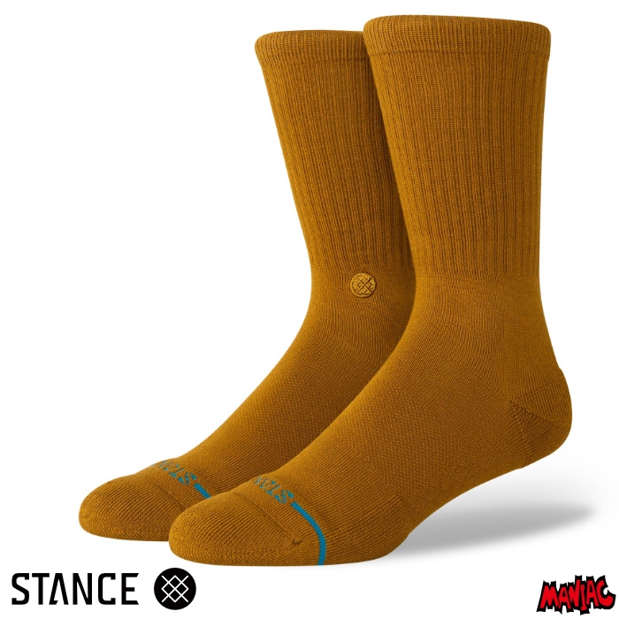 ˳STANCE  å   ֥ STANCE SOCKS ICON - Gold Canvas  ɥХ ֥饦 å ϥå 󥺥å 