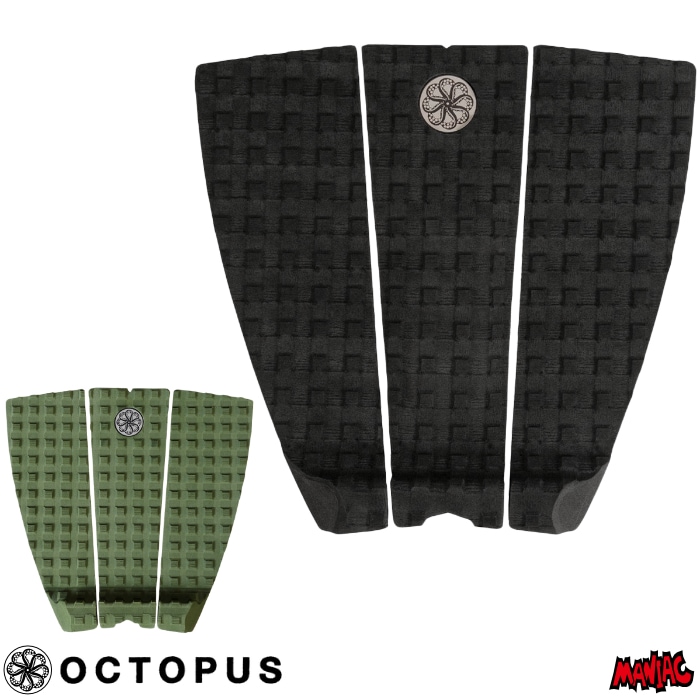 OCTOPUS Mega Storm デッキパッド トラクション 黒 ブラック オクトパス デッキパッド サーフィン OCTOPUS ショートボード用 MEGA