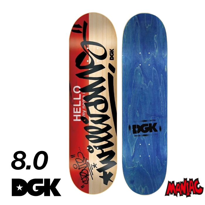 毎日割】スケボー デッキ 8.0 単品 スケートボード DGK
