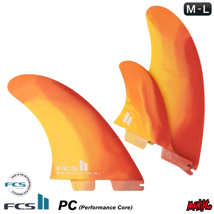 FCS2 フィン MR COLOUR マークリチャーズ ツイン スタビ 2+1 FCS2 FIN フィン ツインスタビ 2＋1 マークリチャーズ MR (MARK