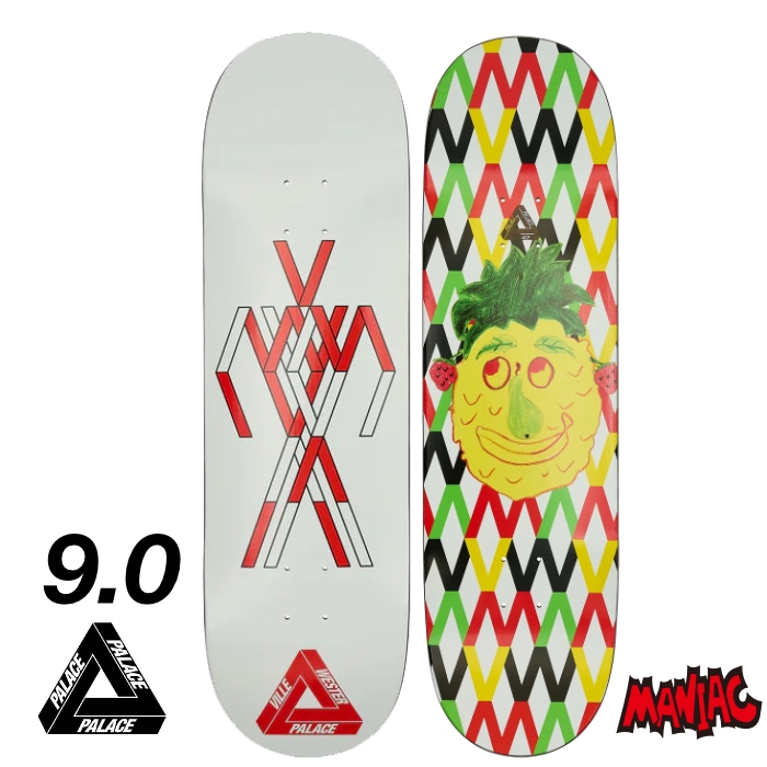 PALACE スケートボード コンプリート スケボー デッキ スケートボード PALACE パレス 9.0インチ VILLE PRO