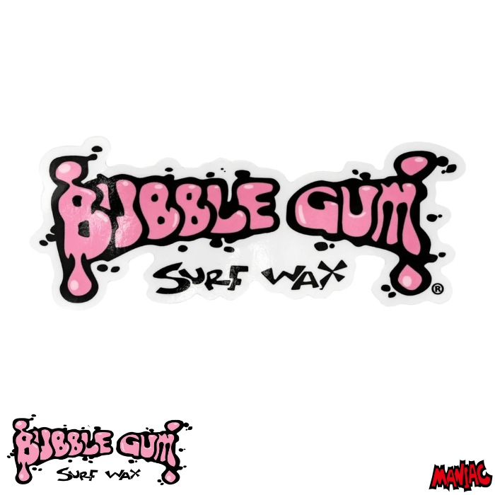 ե ƥå Х֥륬 եå BUBBLE GUM SURF WAX - Logo Sticker ƥå 륿 եܡ ȥܡ ܡ  Ρܡ PC