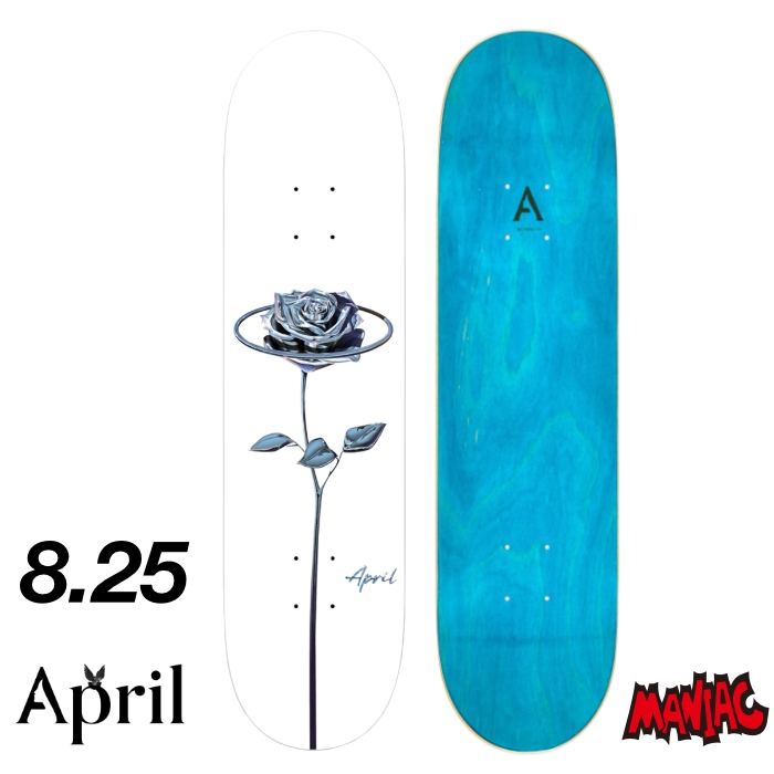 スケボー デッキ 単品 スケートボード April エイプリル CHROME ROSE