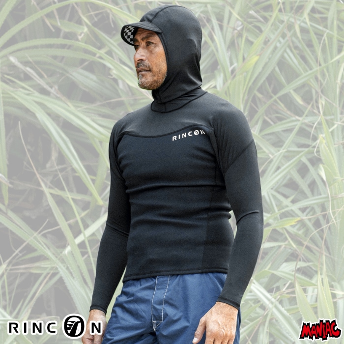 Rincon ブラック タッパー ラッシュガード フード付き ウェットスーツ タッパー RINCON リンコン