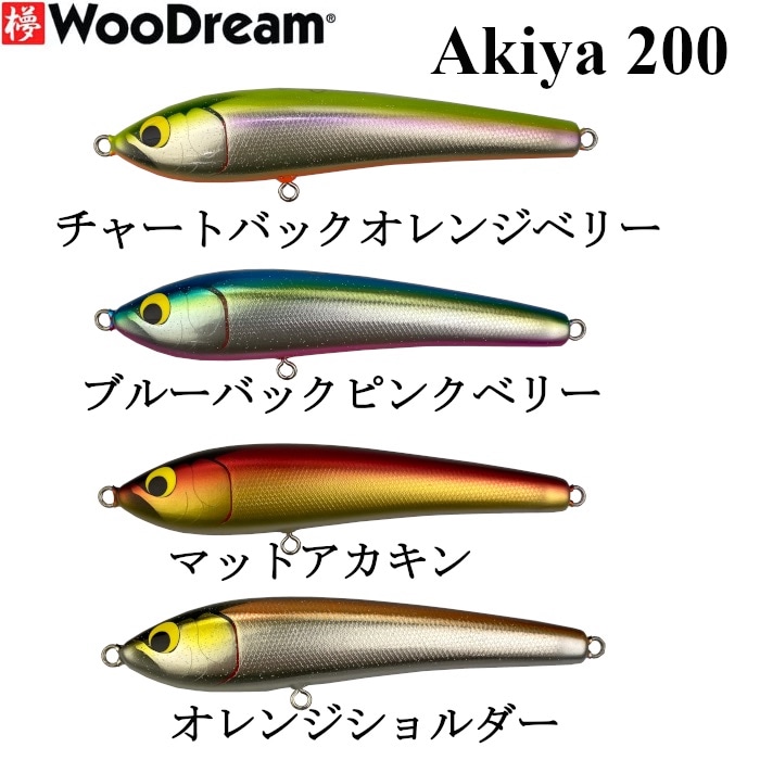 2025新カラー】WooDream ウッドリーム ルアー Akiya アキヤ 200F 97g