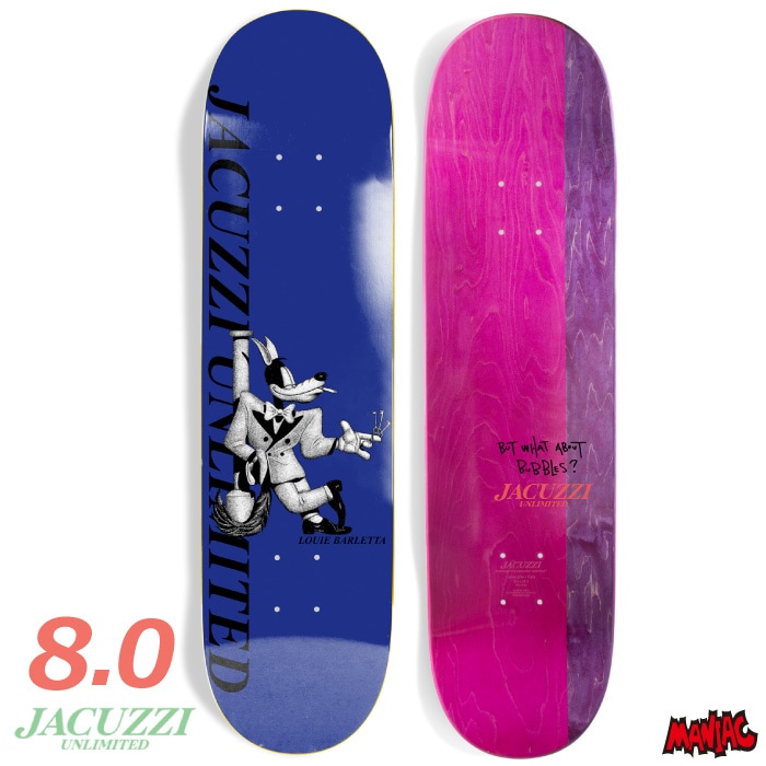 毎日割】スケボー デッキ 単品 スケートボード JACUZZI UNLIMITED