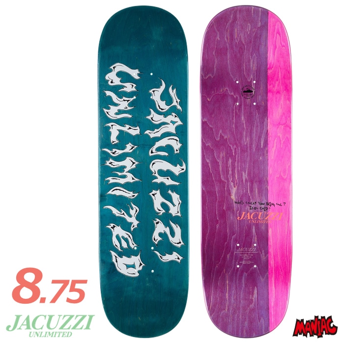 毎日割】スケボー デッキ 単品 スケートボード JACUZZI UNLIMITED