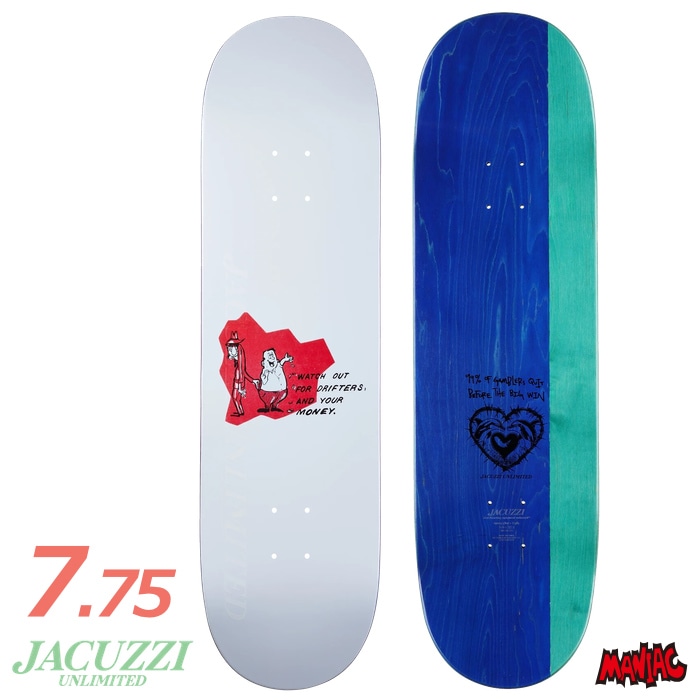 毎日割】スケボー デッキ 単品 スケートボード JACUZZI UNLIMITED