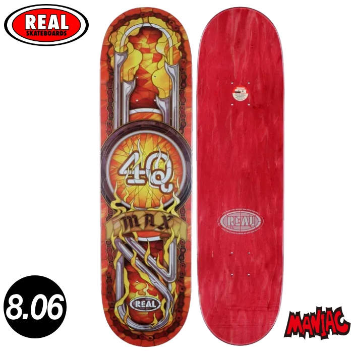 毎日割】スケボー デッキ 単品 スケートボード REAL リアル MAX SCHAAF