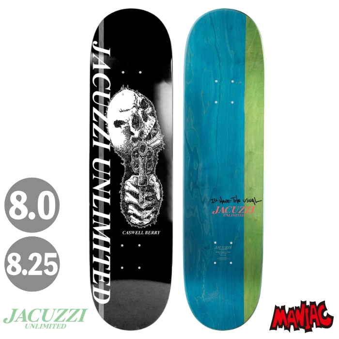 毎日割】スケボー デッキ スケートボード JACUZZI UNLIMITED