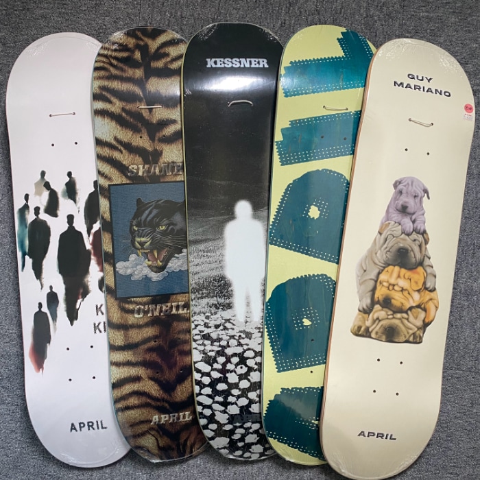 April スケートボードデッキ イエロー April Skateboards OG Logo Yellow Skateboard Deck - 8.5 x