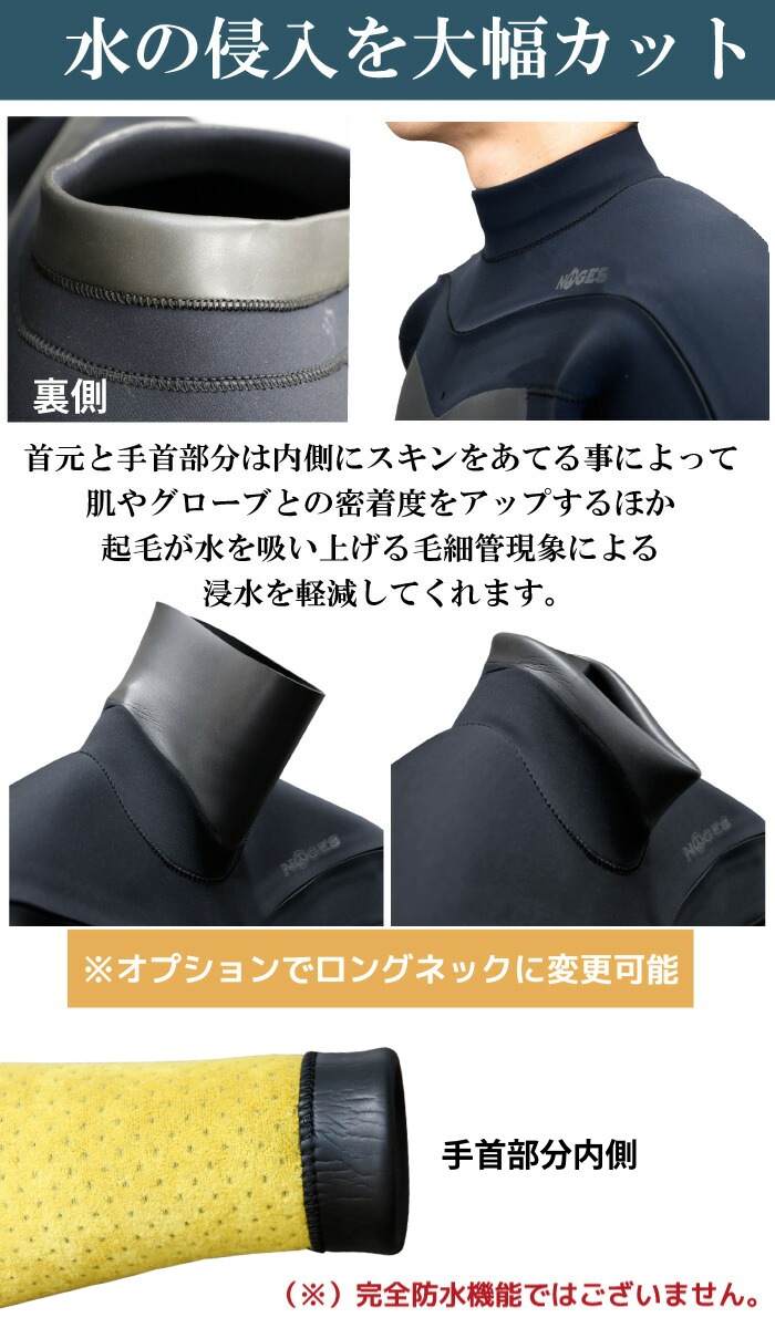 サーフィン用オーダーフルスーツ 冬用　ブラック ウェットスーツ