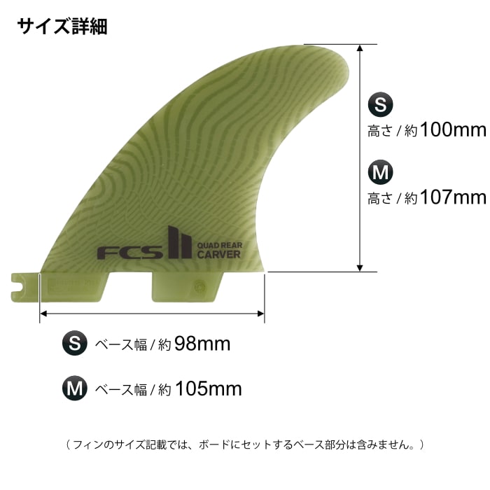 FCS2 FIN エフシーエス2フィン クワッド リアフィン カーバー CARVER