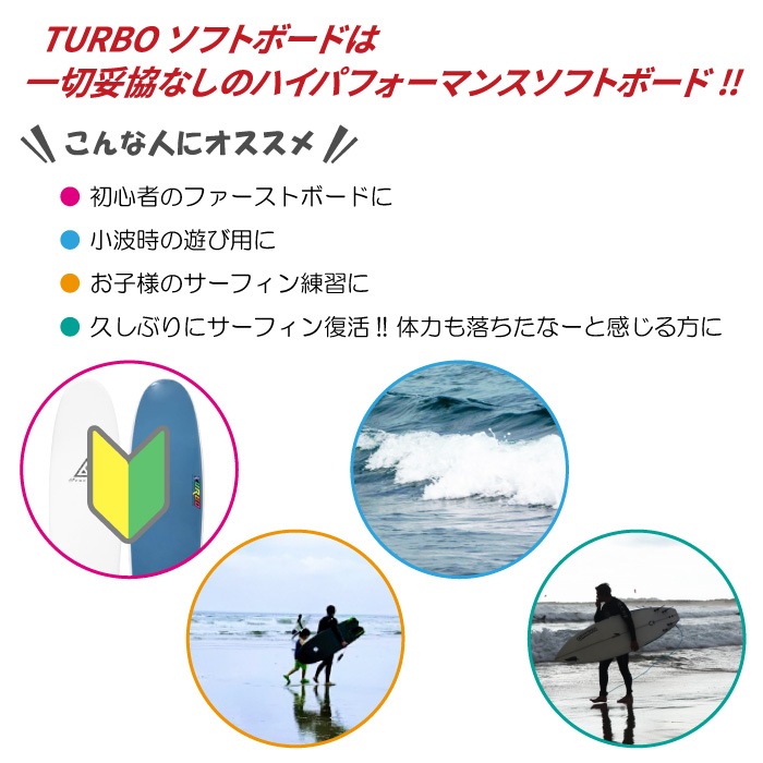 ソフトボード TURBO ターボ FREEDOM Softboard フリーダム Swallow