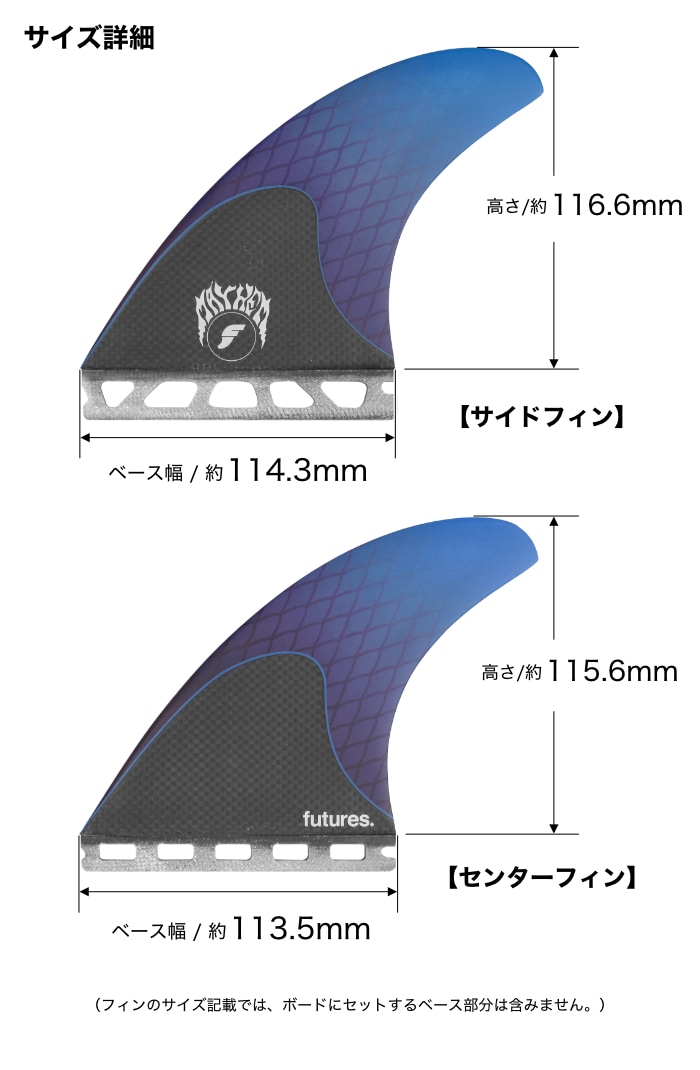 新品未使用　フューチャーフィン　futures Thruster MEDIUM フューチャー フィン トライフィン メイヘム FUTURES. FIN