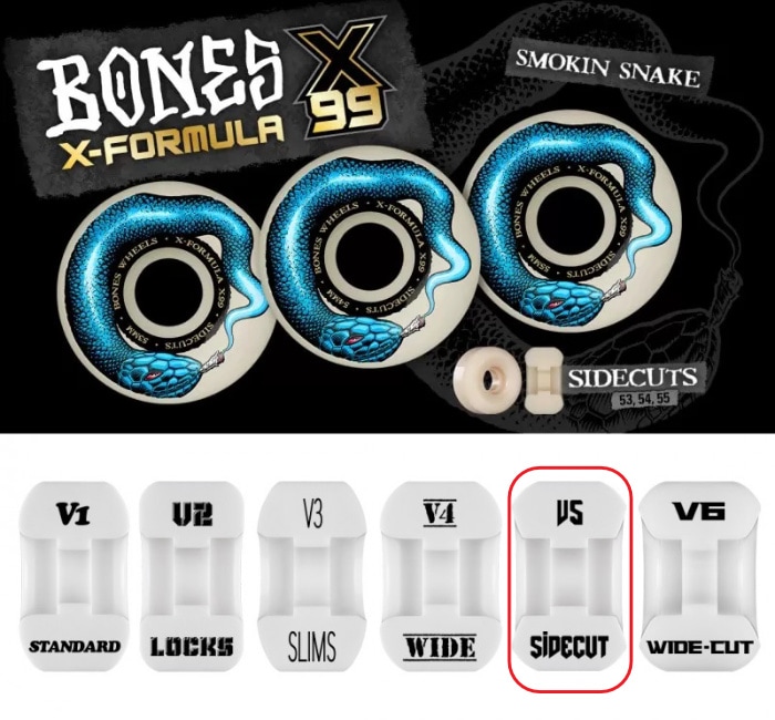 BONES WHEELS ボーンズ ウィール X-FORMULA SMOKIN SNAKE V5 SIDECUT