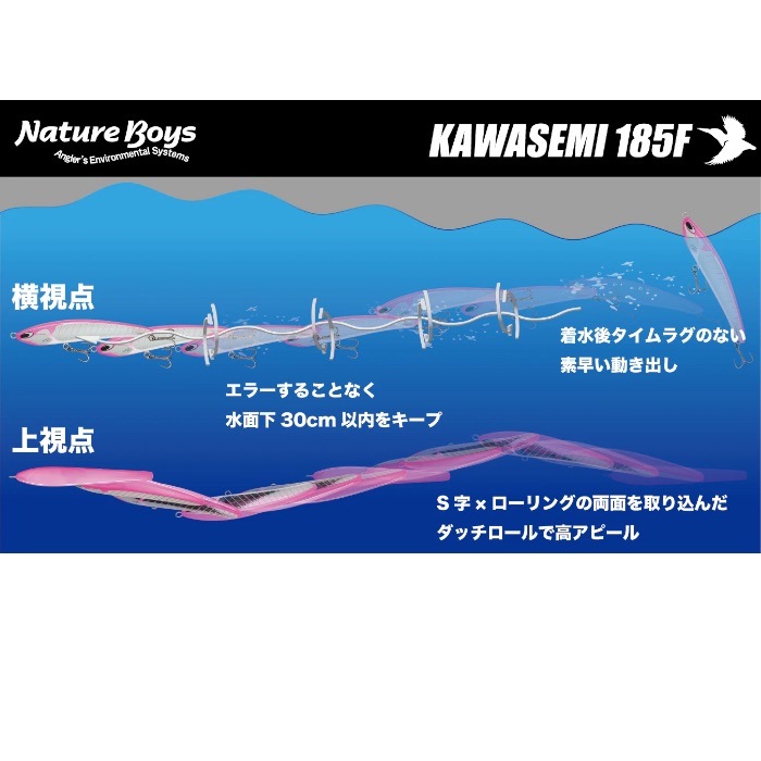 ルアー Natureboys ネイチャーボーイズ 翡翠 カワセミ 185F 60g