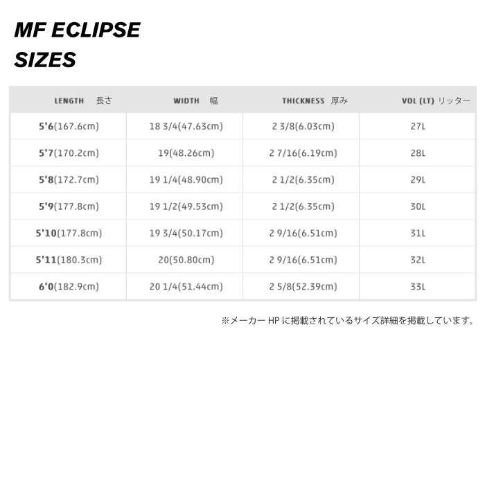 SALE＜新品・送料込み＞DHD 5.8 MF ECLIPSE 　D-0010 DHD サーフボード ディーエイチディー MF ECLIPSE ミック