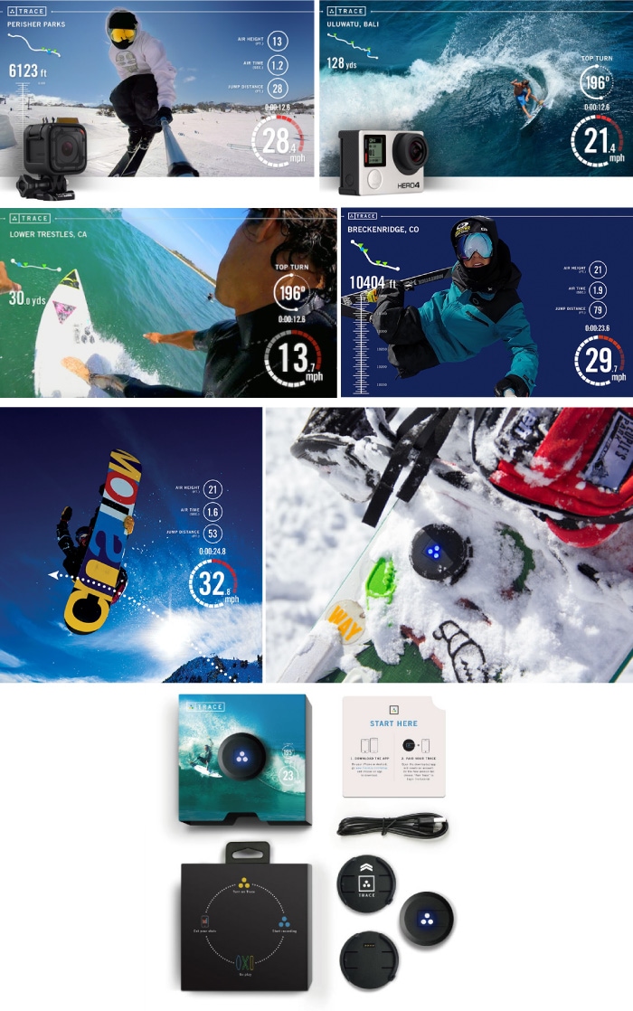 送料込 TRACE トレース サーフィン スノーボード GPS データ計測 TRACE トレース THE ACTION SPORTS TRACKER GPS サーフィン