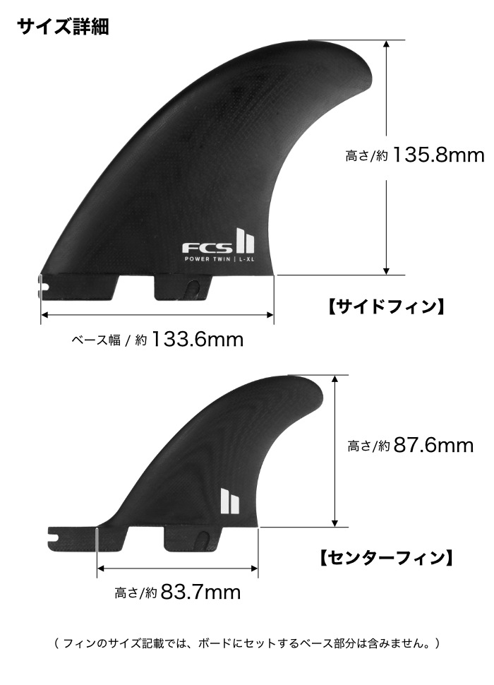 FCS2 FIN フィン ツインスタビ 2＋1 パワーツイン POWER TWIN ＋1
