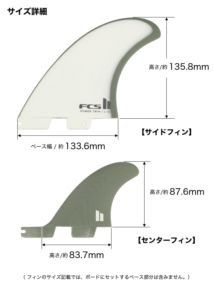 FCS2 FIN フィン ツインスタビ 2＋1 パワーツイン POWER TWIN ＋1