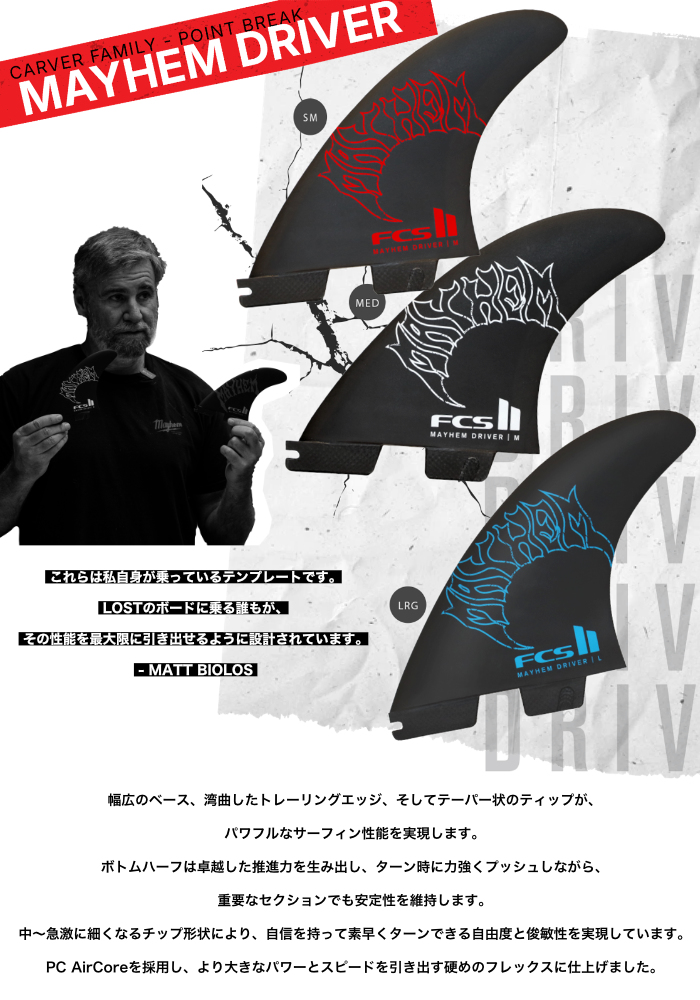 FCS2 FIN エフシーエス2フィン トライフィン MB Mayhem Driver - PCC