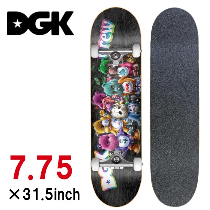 コンプリート スケートボード スケボー DGK ディージーケー CREW 7.75
