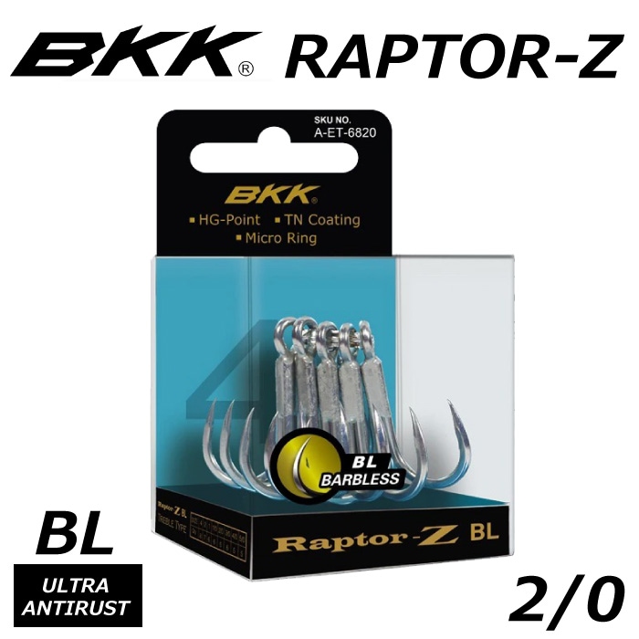 BKK 針 Raptor-Z BL ラプターZ バーブレス BL 2/0 釣り針