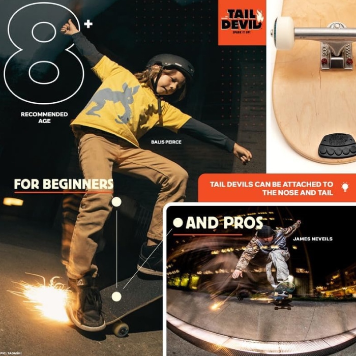 スケボー TAIL DEVIL テイルデビル テールデビル スパークプレート