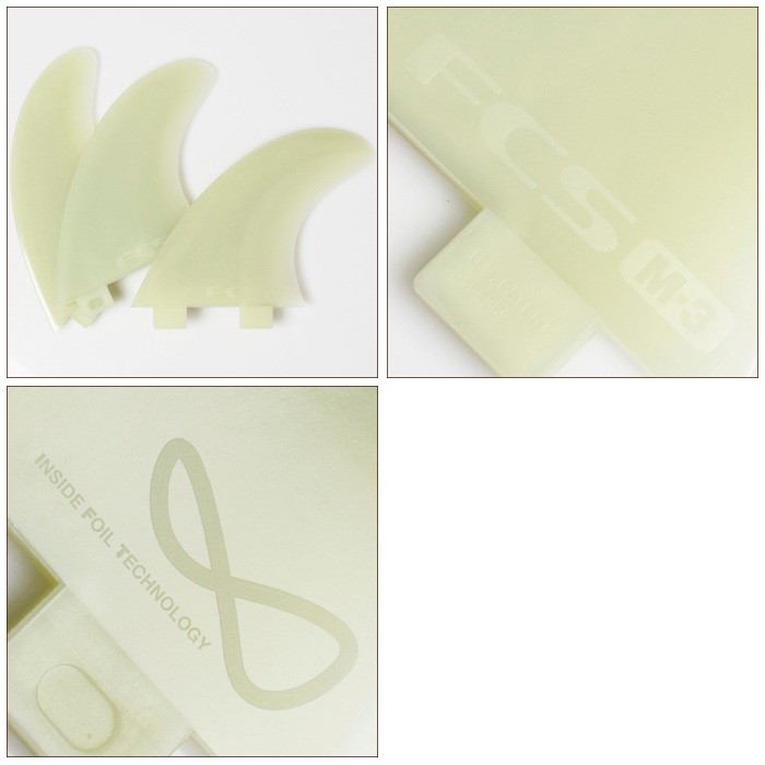 FCS フィン ショートボード用 トライフィン M-3 - GLASS FLEX