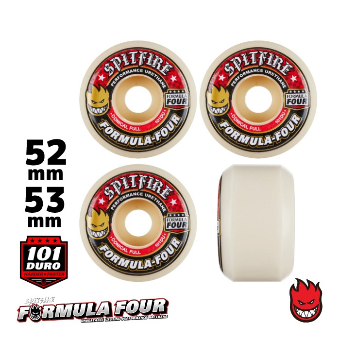  ȥܡ  ܡ SPITFIRE ԥåȥե䡼 F4 FORMULA FOUR CONICAL FULL - 101DURO 101A 52mm 53mm RED եߥե ˥ե å 41å ѡ ϡ   SK8