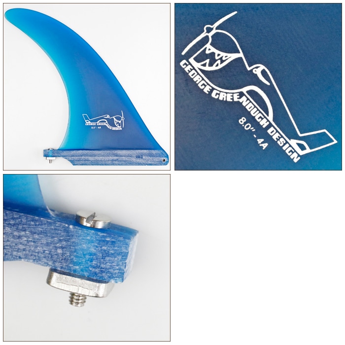 True Ames | 8” Greenough 4A Surfboard Single Fin Red - SurfBored