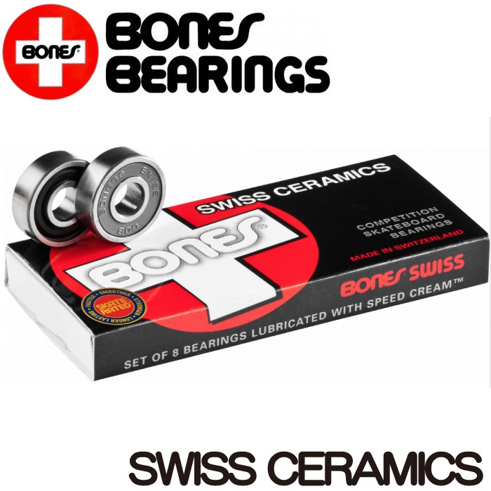 スケートボード スケボー ベアリング BONES SWISS CERAMICS BEARING