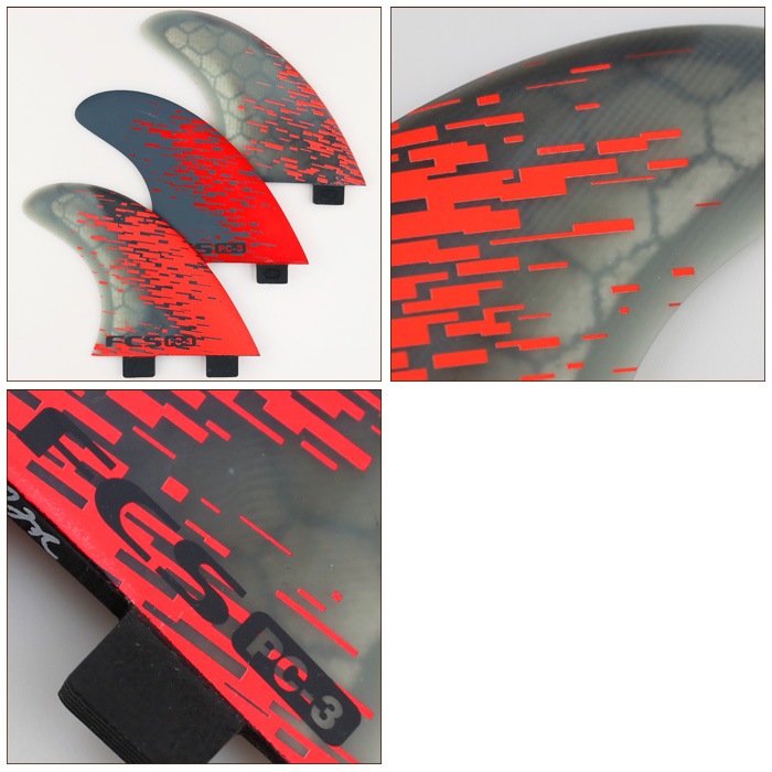 Amazon | FCS エフシーエス フィン FCS PC-3 RED SMOKE TRI
