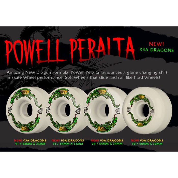 Powell Peralta Dragon Formula Skateboard Wheels 52mm x 31mm