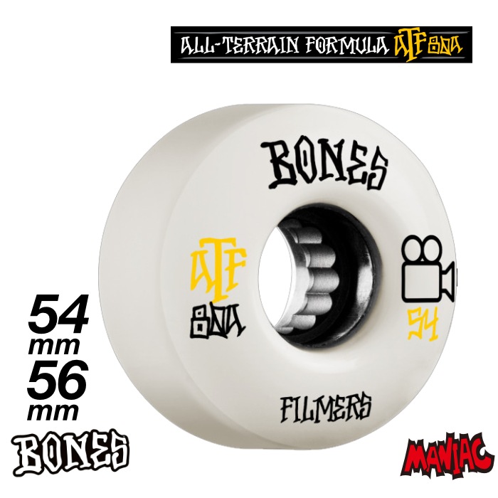 ܡ ܡ  BONES WHEEL  FILMERS ATF(ALL TERRAIN FORMULA) 54mm 56mm 80A ȥܡ ѡ  skateboard  եȥ