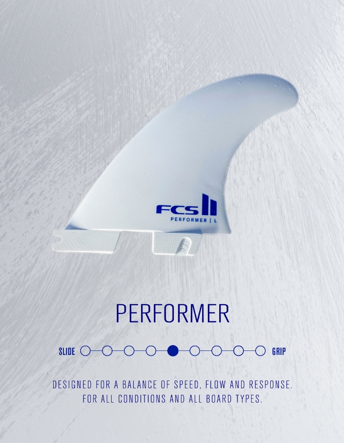 FCS2 FIN フィン トライフィン パフォーマー PERFORMER - PC ホワイト