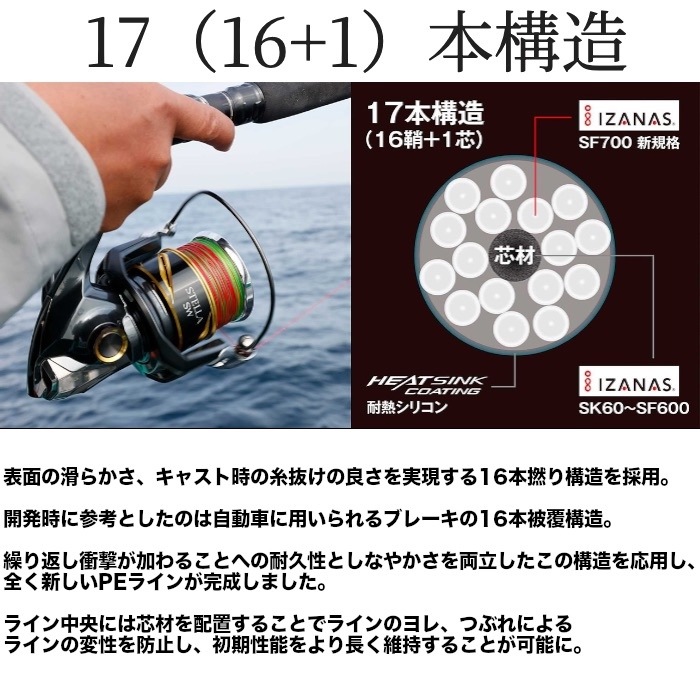 SHIMANO シマノPEライン オシア17+ 6号 300m 5カラー 釣具 釣り 海釣り