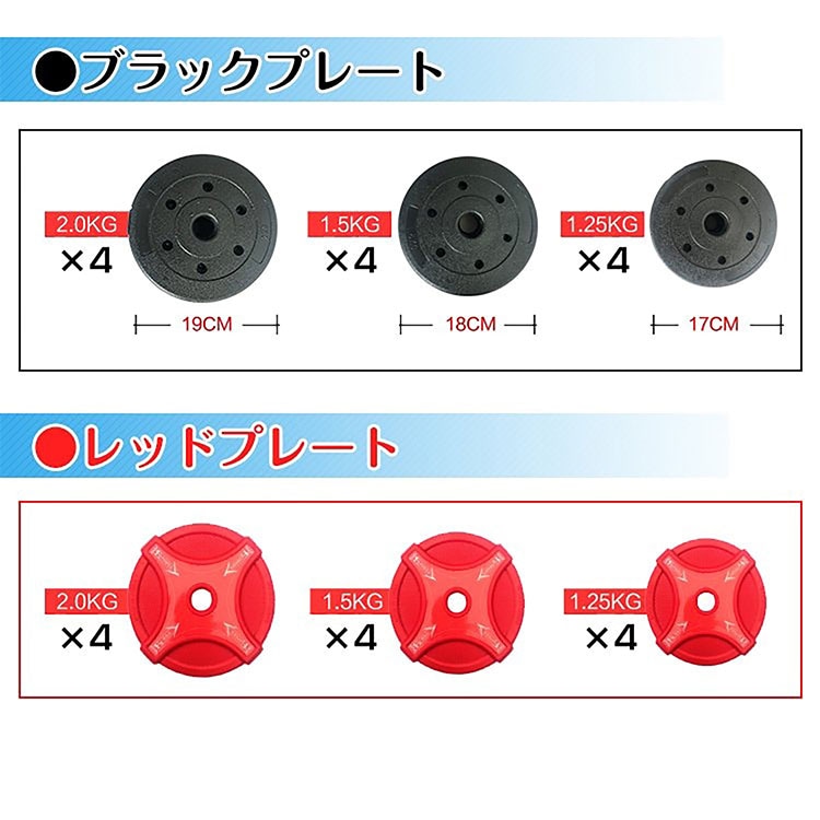 ダンベルセット(総重量20kg) de072