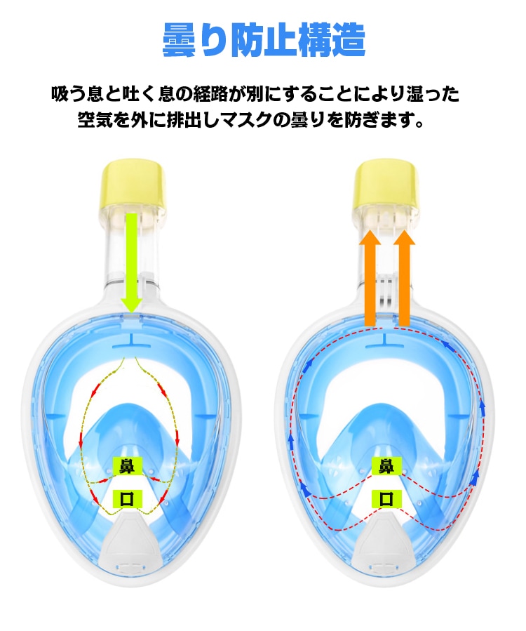 シュノーケルマスク ad153
