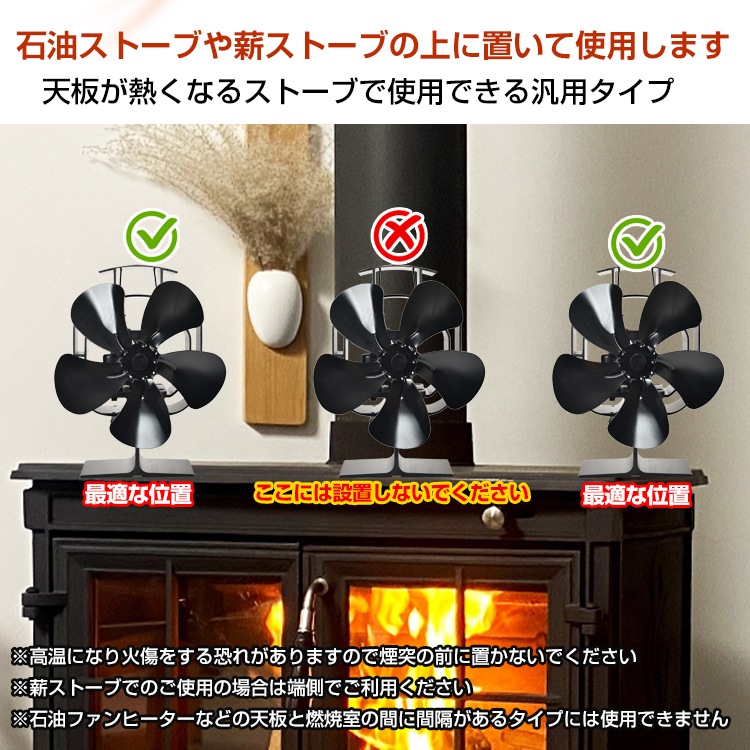 ストーブファン5枚羽 od580