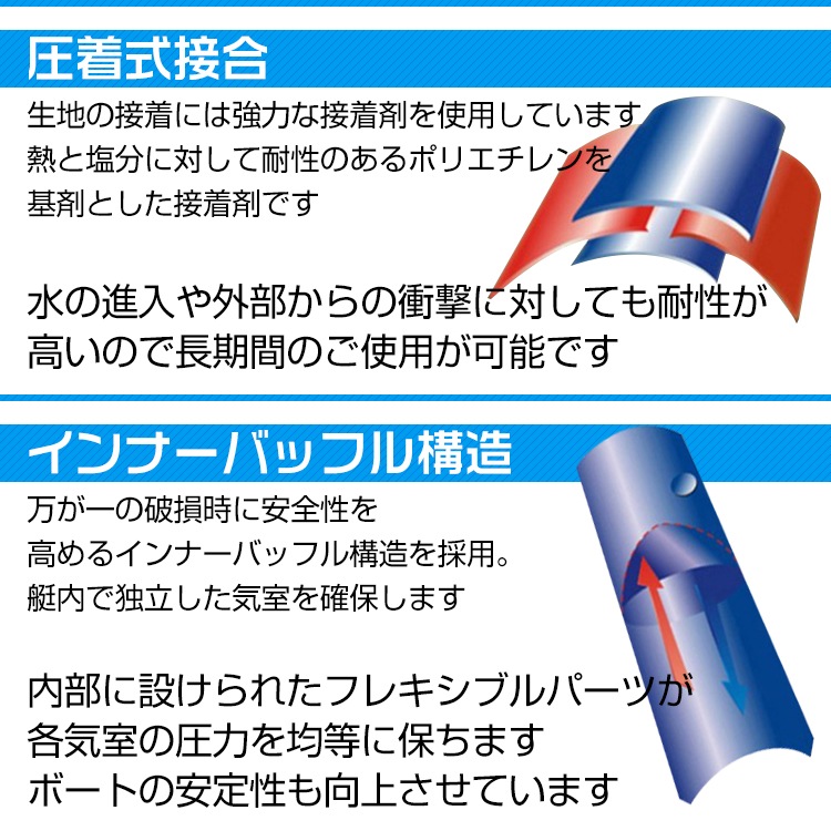 インフレータブルボート3人用 ad270