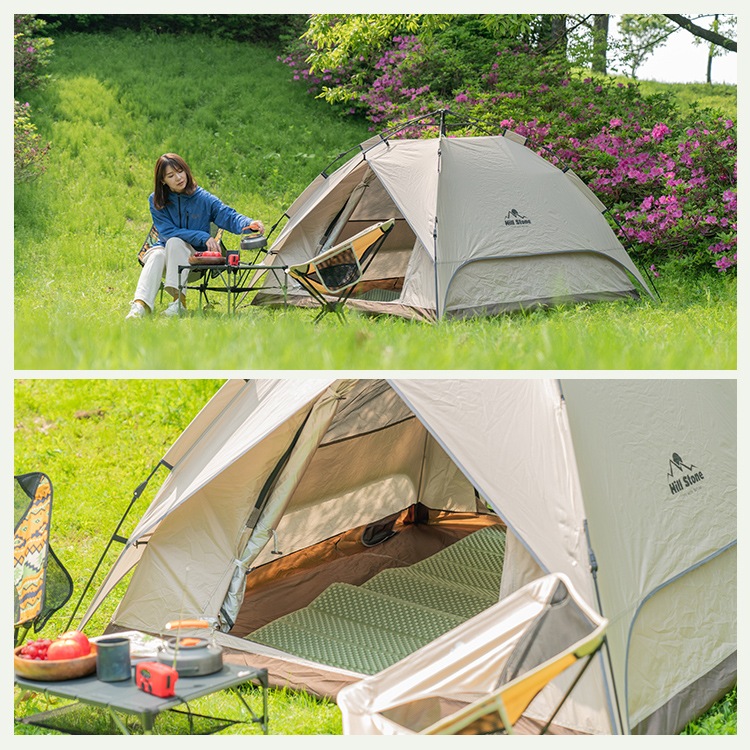 Hill Stone 折りたたみタープ ベージュ・グレー Hill Stone 折りたたみタープ ベージュ・グレー テントタープ