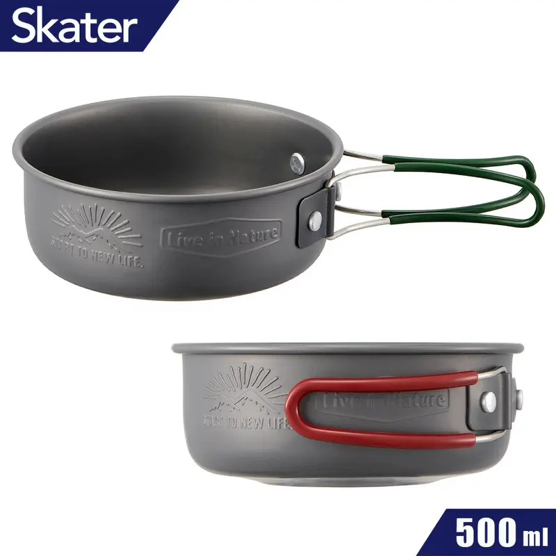 Skater スープカップ 500ml ハンドル付き アルミ カップ ボウル ボール スタッキング コッヘル キャンプ飯 アウトドア 食器 キャンプ用品