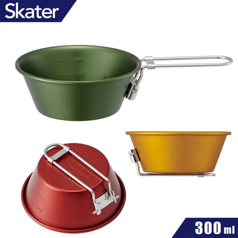 Skater シェラカップ 300ml アルミ コップ カップ 皿 スタッキング 計量 目盛 コンパクト キャンプ飯 アウトドア 食器 おしゃれ キャンプ用品 アウトドア\食器・カトラリー