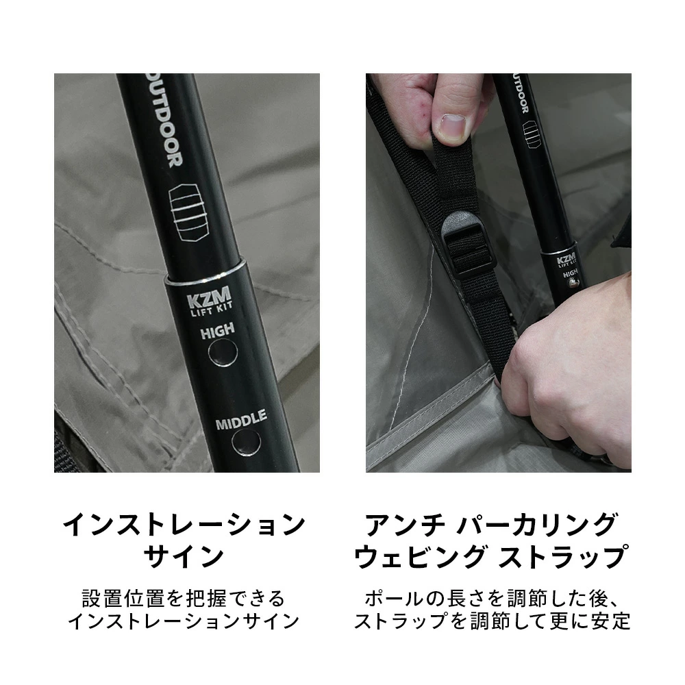 【予約販売 新商品】KZM OUTDOOR グランディオハウス 4-5人用 メタル グレー 通気性 抜群 収納 軽量 キャンプ アウトドア ピクニック 釣り フェス 設置 軽い 4人用  5人用 家族 持ち運び 花見 オートキャンプ