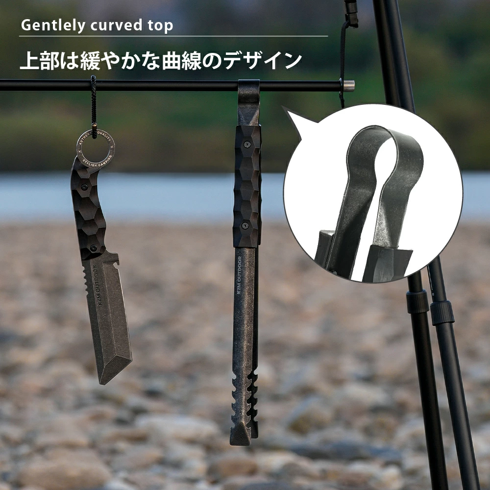 【KZM正規代理店】 KZM カズミ フィールドレノカントング　薪ばさみ　薪バサミ　ワイルド バーベキュー トング グリル 焚き火 暖炉 キャンプファイヤー キャンプ アウトドア 暖炉 キャンプファイヤー